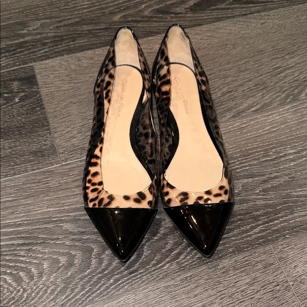 Gianvito Rossi Leopard Print Women's Shoes 38.5